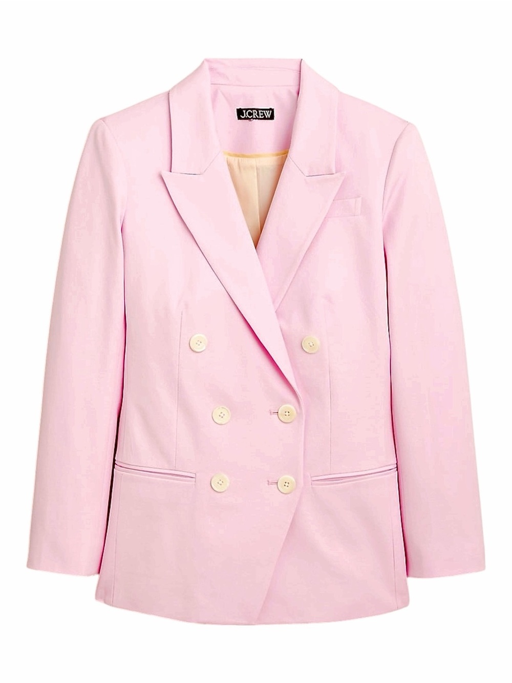 NWT – J.Crew – Double-Breasted Blazer Bi-Stretch Cotton Blend - Pink – Sz. 8